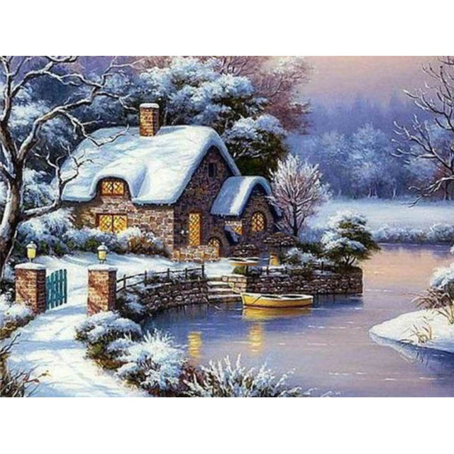 5D Diamond Painting Needlework Landscape Home Decor